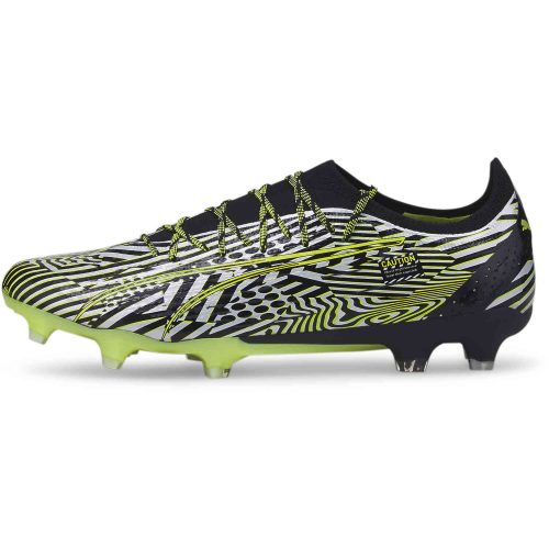 Puma Teaser Ultra Ultimate FG – Black & White with Fizzy Light