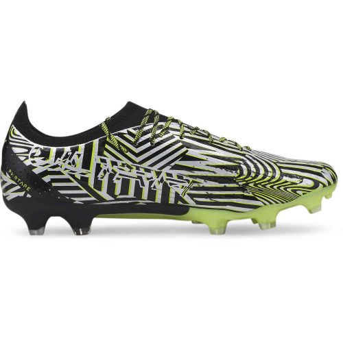 Puma Teaser Ultra Ultimate FG – Black & White with Fizzy Light