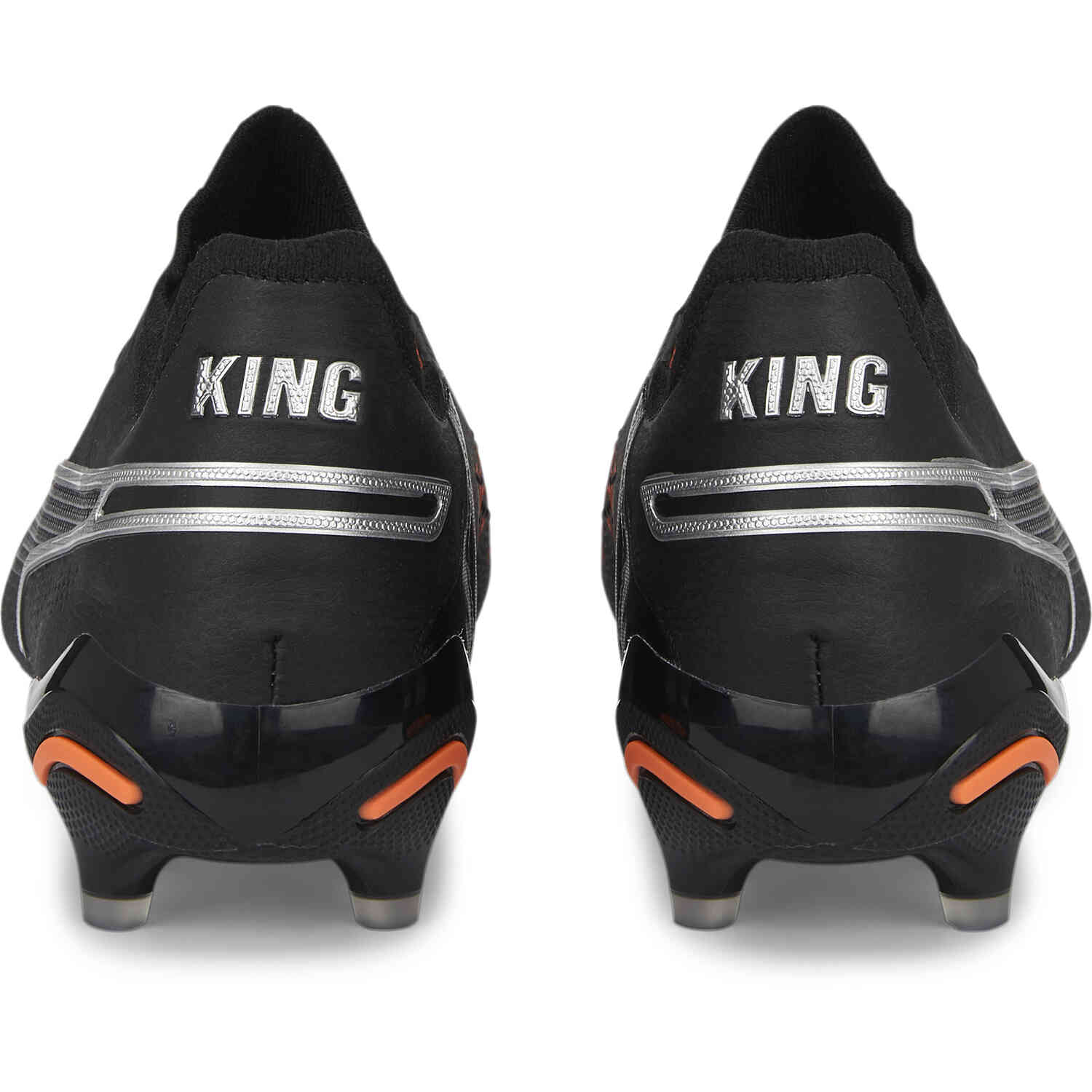PUMA King Ulitmate FG – Black & Silver with Ultra Orange