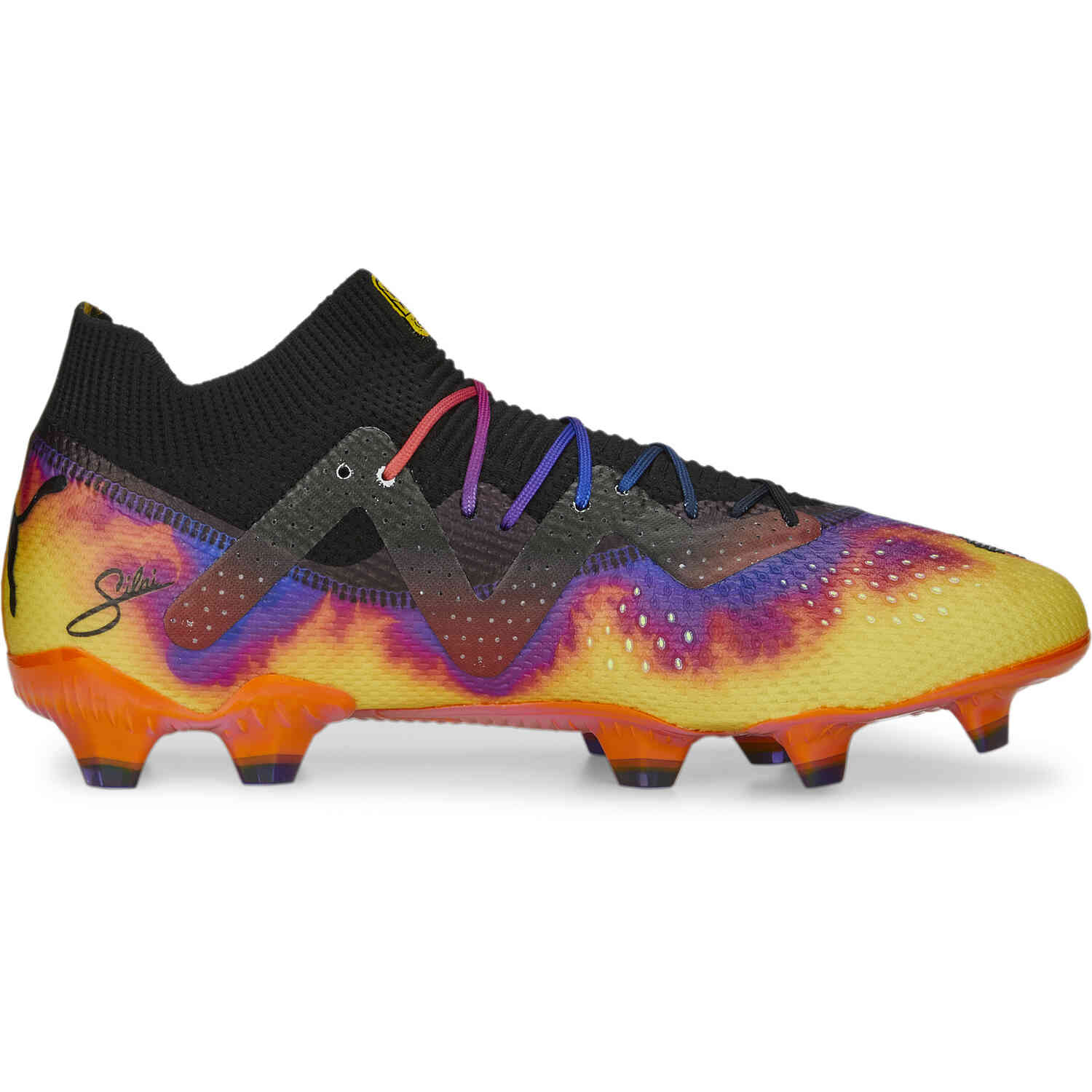 PUMA Elements Future Ultimate FG Team Violet Black with Yellow