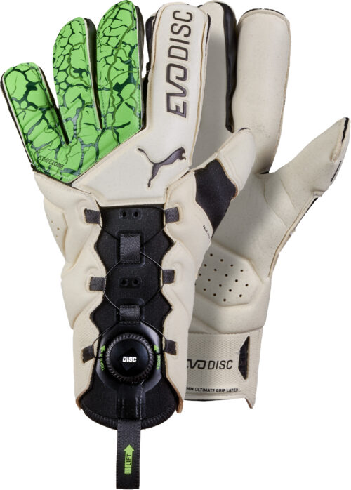Puma evoDisc Goalkeeper Gloves – Green Gecko/Puma White