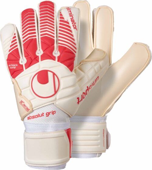 Uhlsport Eliminator Absolutgrip Goalkpeer Gloves – White/Red
