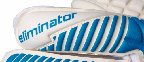 Uhlsport Eliminator Supersoft Bionik Goalkeeper Gloves – White/Cyan