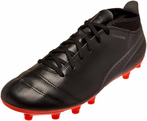 PUMA One 17.4 FG – Black/Shocking Orange