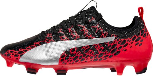 PUMA evoPOWER Vigor 1 FG – Graphic – Black/Fiery Coral