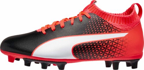 PUMA Kids evoKnit FTB FG – Black/Fiery Coral