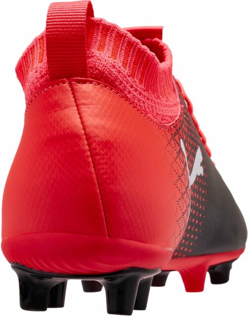 PUMA Kids evoKnit FTB FG – Black/Fiery Coral
