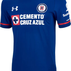 WOMENS MEDIUM BLUE/WHITE UNDER ARMOUR CRUZ AZUL MEXICO SOCCER JERSEY NWT 