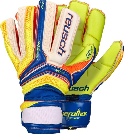 Reusch Serathor Deluxe G2 Goalkeeper Gloves – Dazzling Blue/Safety Yellow