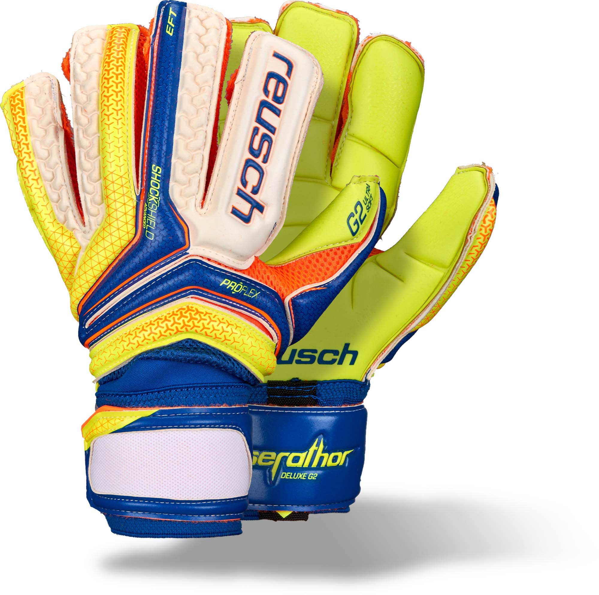 NEW Reusch Soccer Goalie Gloves Serathor Pro G2 SZ 9 SAMPLES 3770955 