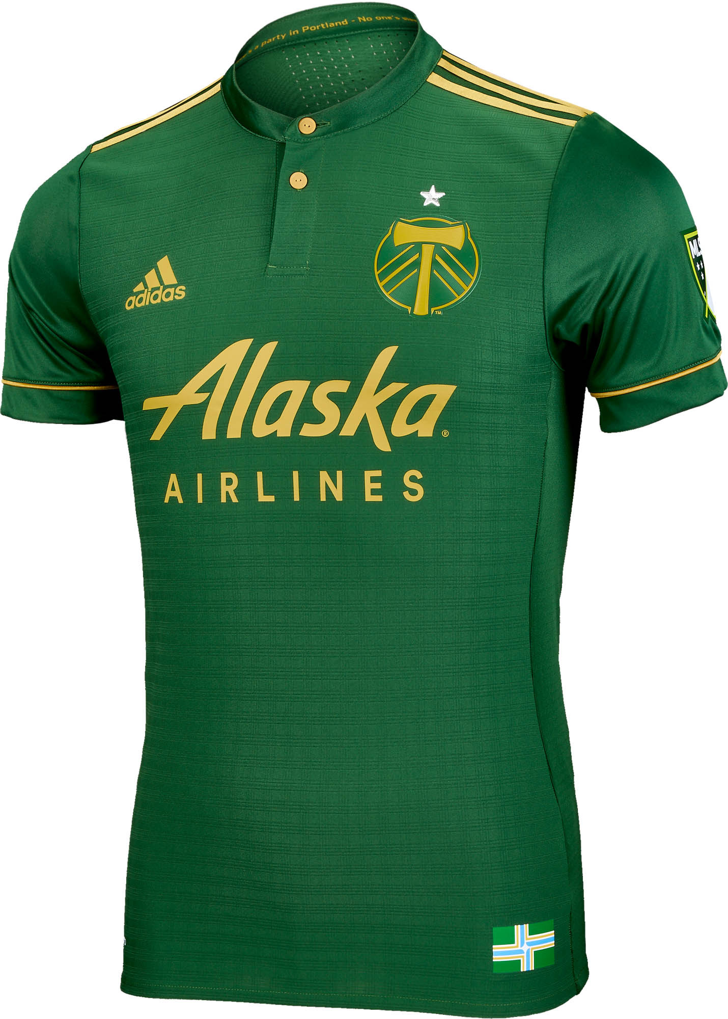 Frill Rendition Mania 2017/18 adidas Portland Timbers Authentic Home Jersey - SoccerPro.com