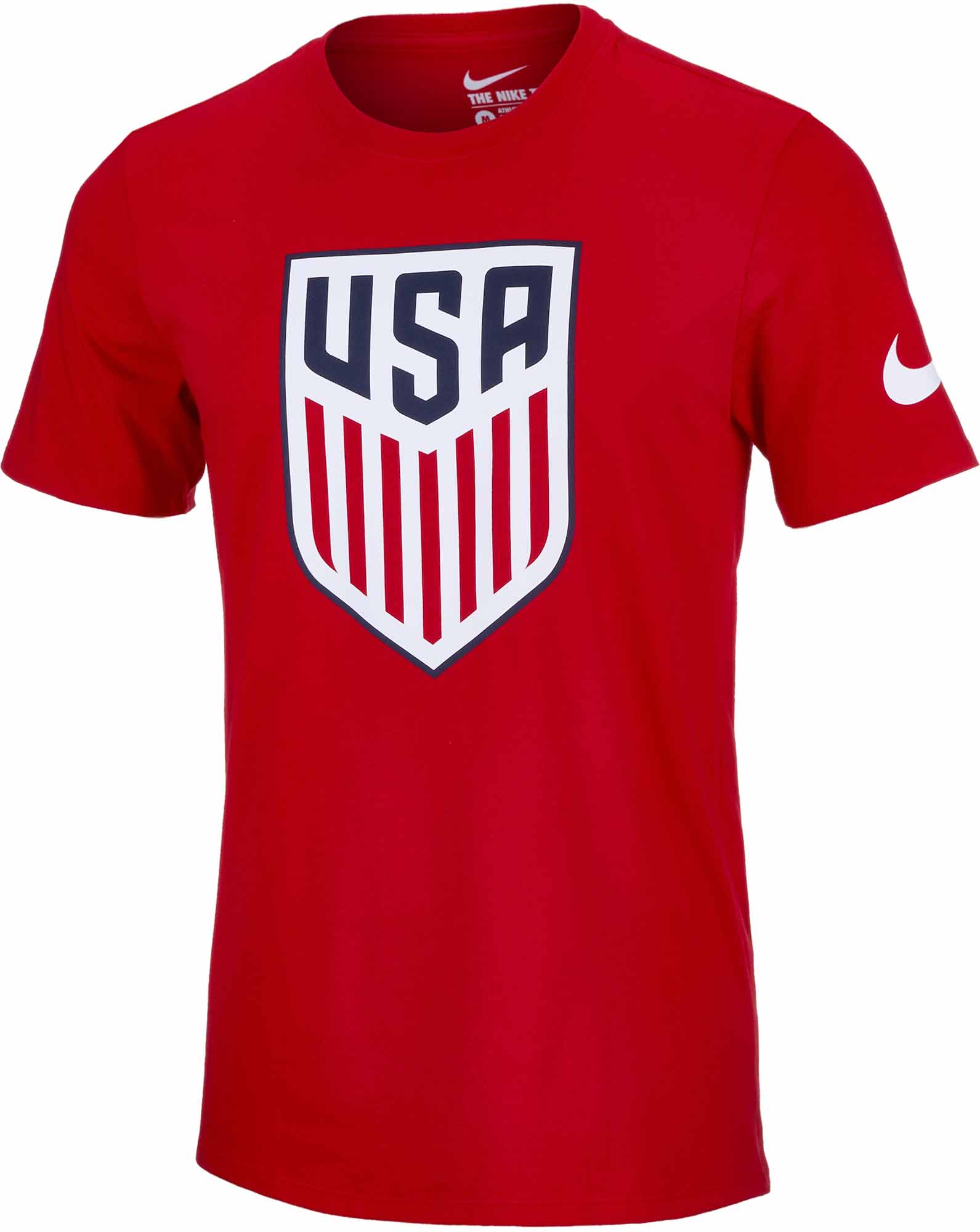 es suficiente Cariñoso He aprendido Nike USA Evergreen Crest Tee - Red USA Soccer T-Shirts