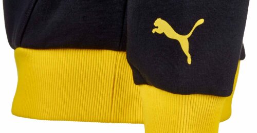 Puma Borussia Dortmund Crest Hoodie – Black/Cyber Yellow