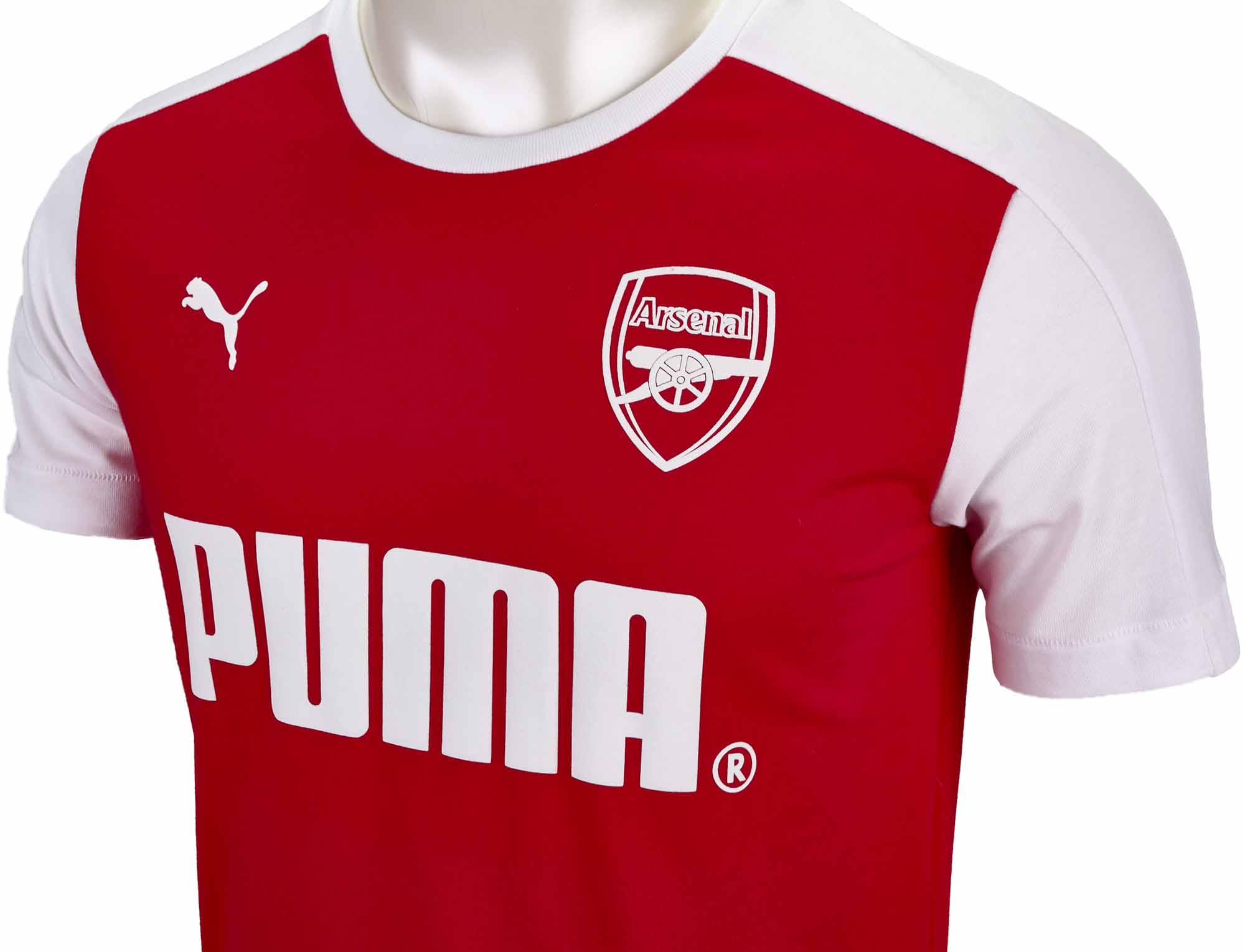 red and white puma shirt