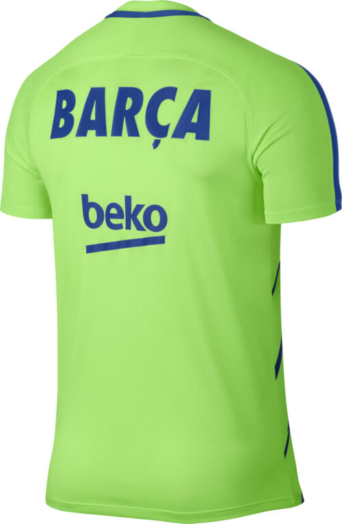 Nike Barcelona Breathe Training Top – Ghost Green/Game Royal