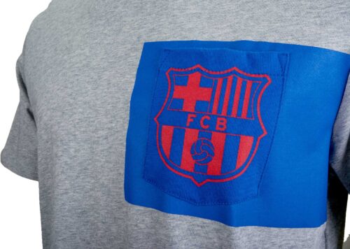 Nike Barcelona Crest Tee – Dark Grey Heather/Game Royal