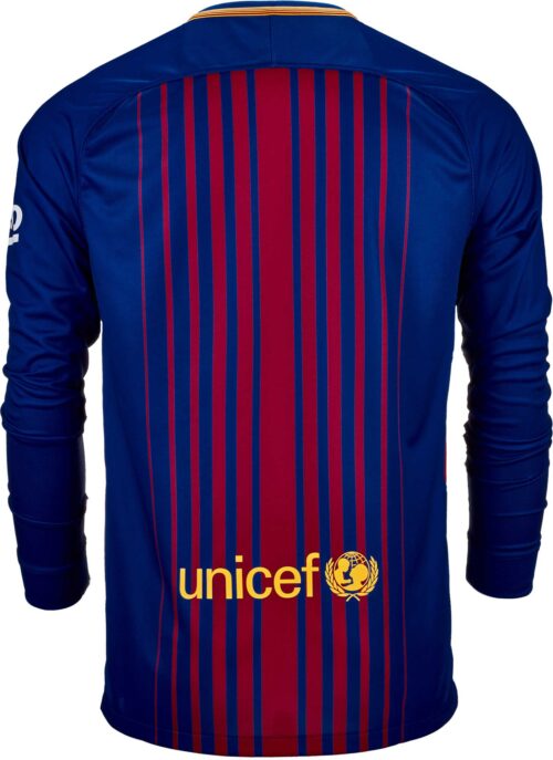 Nike Barcelona Home L/S Jersey 2017-18 NS