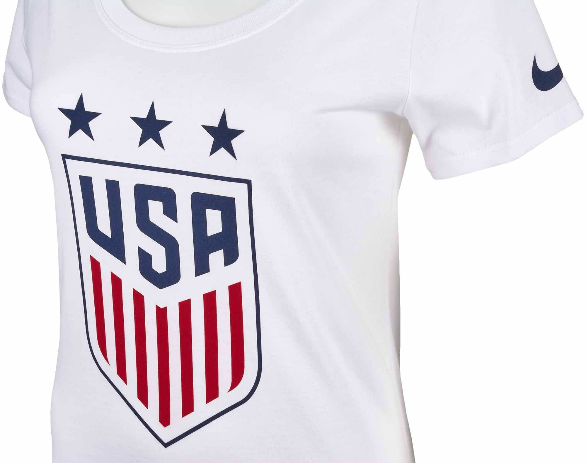 Nike Womens USA Evergreen Crest Tee - White