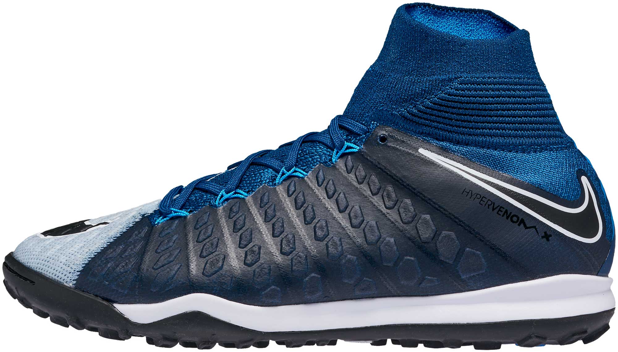 Nike HypervenomX TF - Blue Turf Shoes