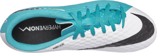 Nike Kids Hypervenom Phelon III FG – White/Photo Blue