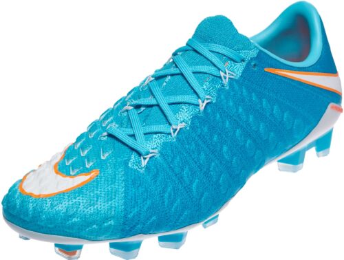 Nike Womens Hypervenom Phantom III FG – Polarized Blue/White
