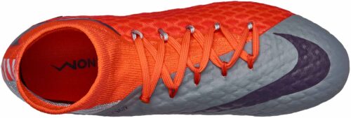 Nike Womens Hypervenom Phatal III FG – Cool Grey/Max Orange