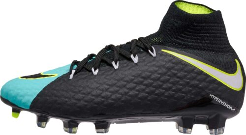 Nike Womens Hypervenom Phatal III DF FG – Light Aqua/White