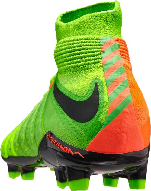 Nike Kids Hypervenom Phantom DF III FG – Electric Green/Hyper Orange