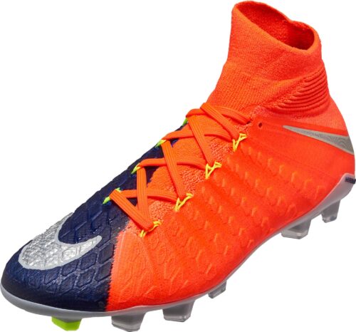 Nike Kids Hypervenom Phantom III DF FG – Deep Royal/Chrome