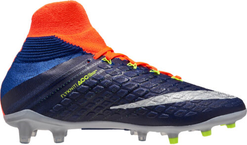 Nike Kids Hypervenom Phantom III DF FG – Deep Royal/Chrome