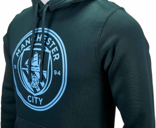 Nike Manchester City Crest Hoodie – Outdoor Green/Field Blue