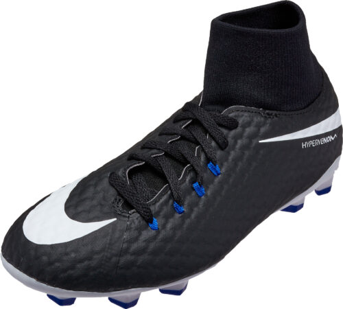Nike Kids Hypervenom Phelon III DF FG – Black/White