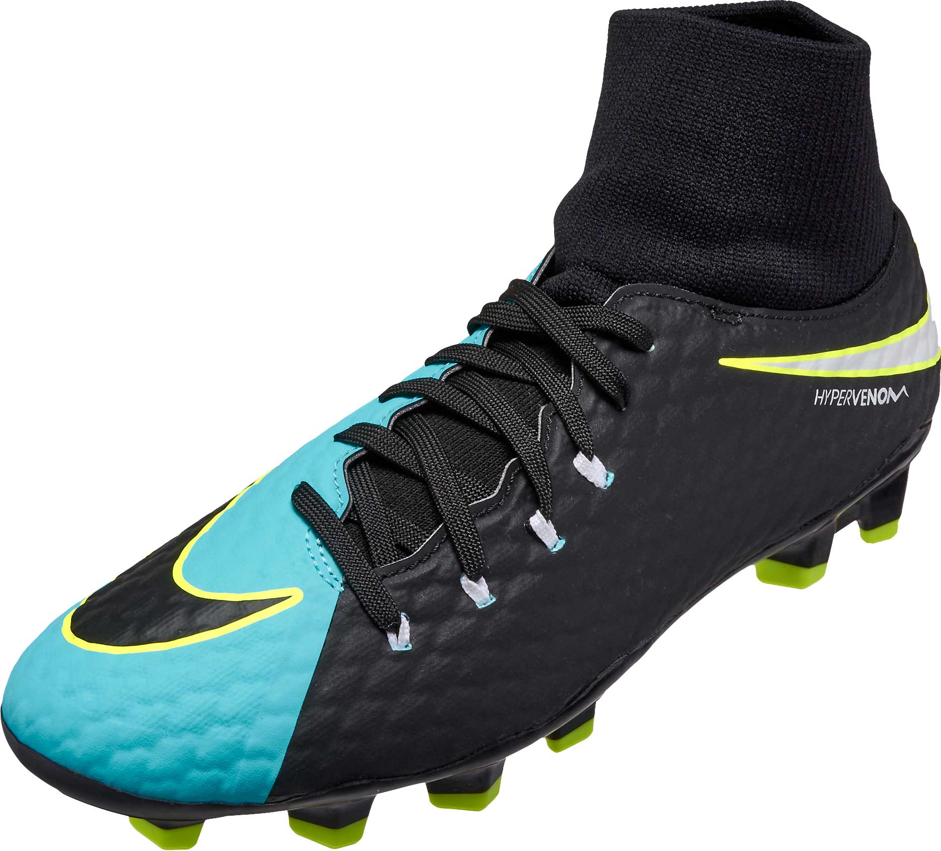 Light Aqua Nike Hypervenom Phelon III DF FG Soccer Shoes - SoccerPro.com