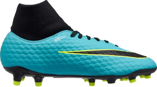 Nike Womens Hypervenom Phelon III DF FG – Light Aqua/White