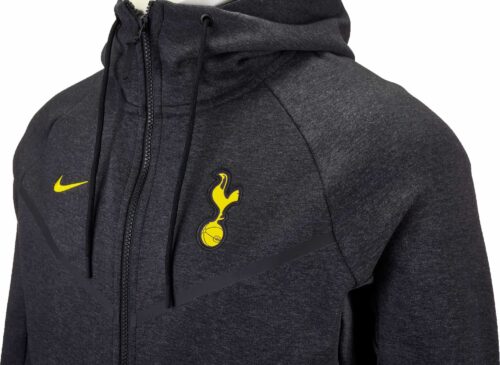 Nike Tottenham Tech Fleece Windrunner Jacket – Black Heather/Opti Yellow