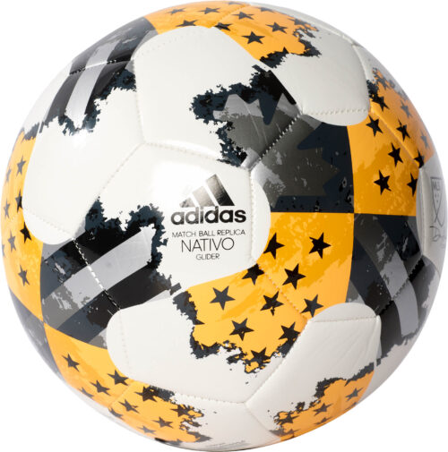 adidas 17 MLS Glider Soccer Ball – White/Solar Gold