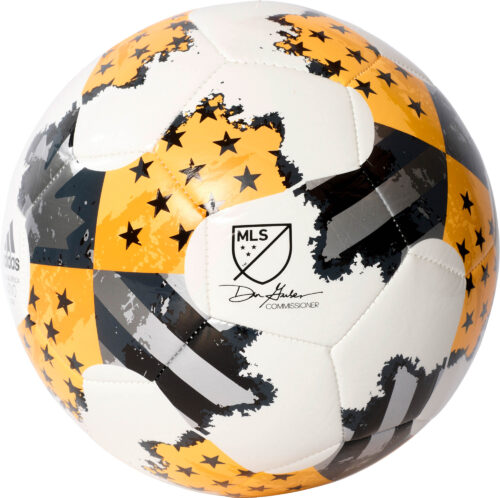 adidas 17 MLS Glider Soccer Ball – White/Solar Gold