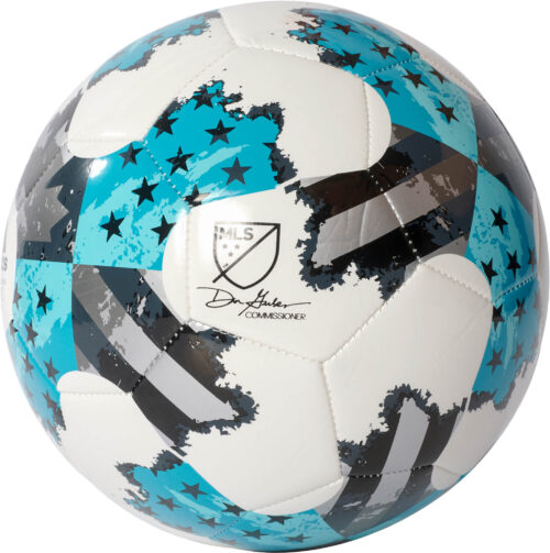 adidas 17 MLS Glider Soccer Ball – White/Energy Blue
