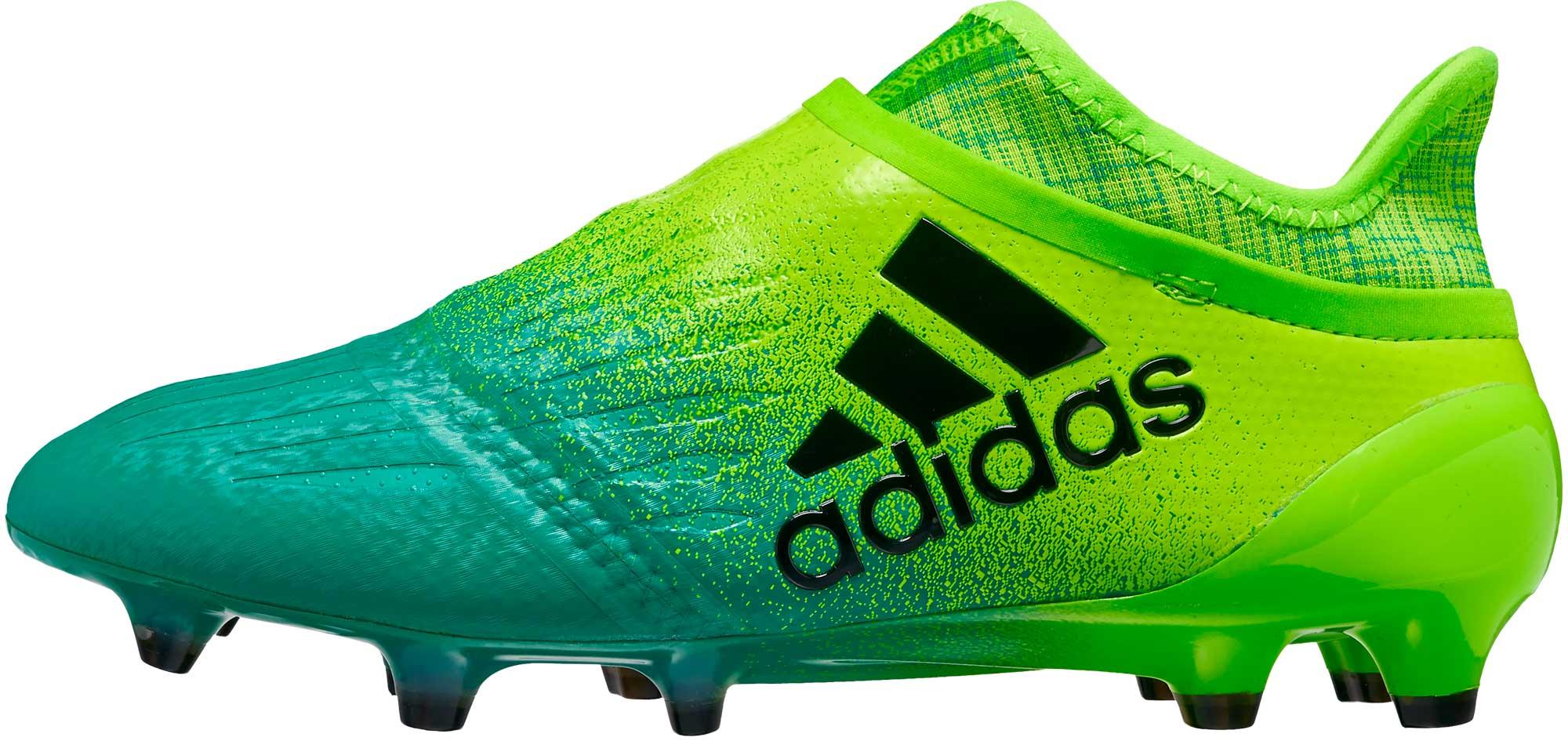 Om toevlucht te zoeken achter neef adidas X 16 Purechaos FG - Green X 16 Soccer Cleats
