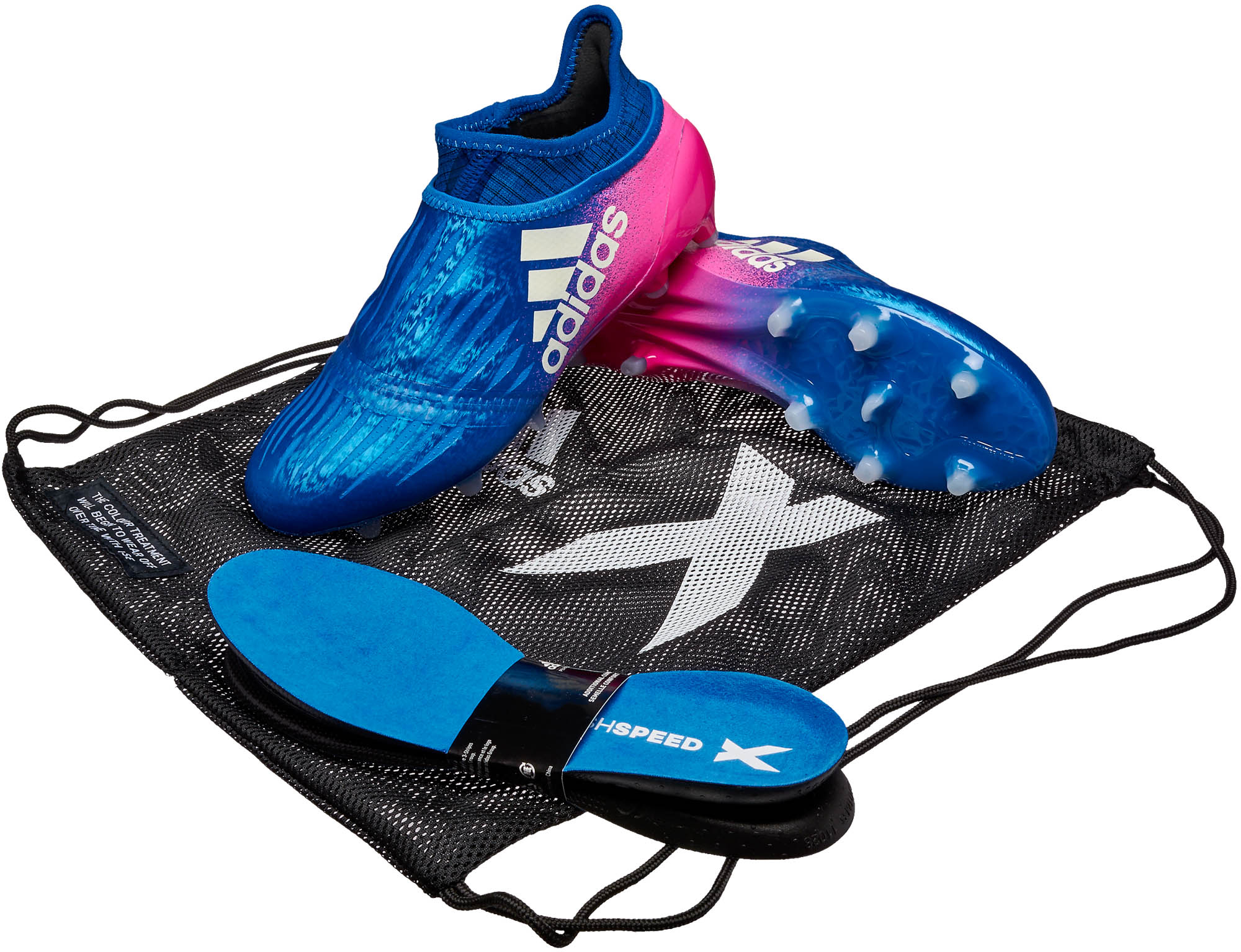 adidas x 16 purechaos blue and pink
