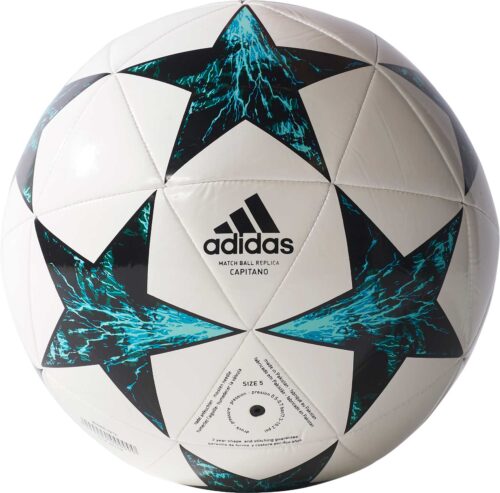 adidas Finale 17 Capitano Soccer Ball – White/Black