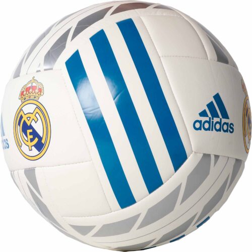 adidas Real Madrid Soccer Ball – White/Vivid Teal