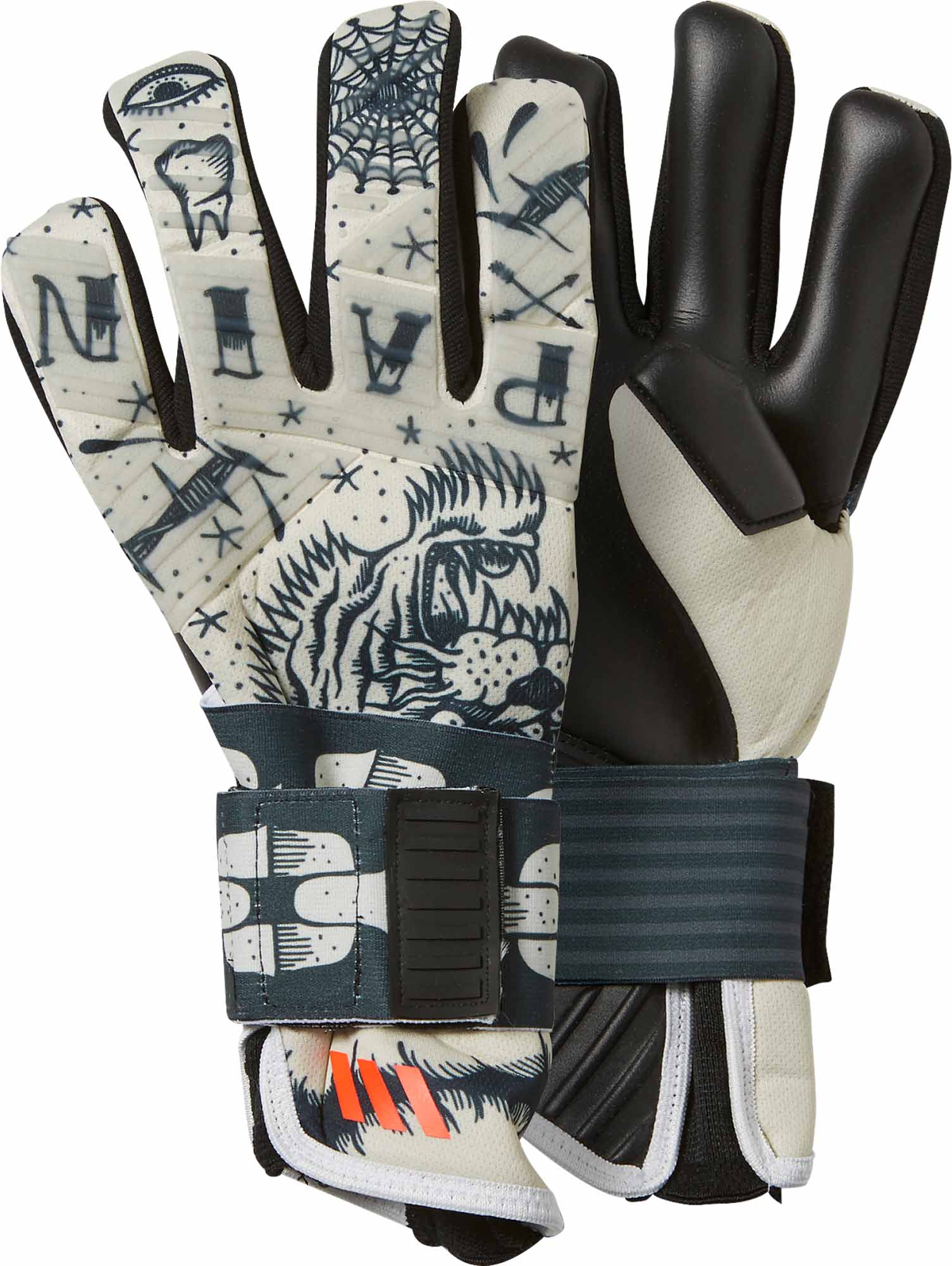 físico chisme conjunción White & Black adidas ACE 2-Face Goalkeeper Gloves - SoccerPro.com