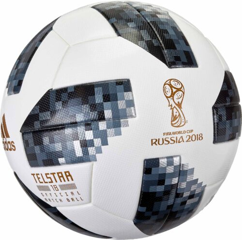 adidas Telstar 18 World Cup Match Ball – White with Metallic Silver