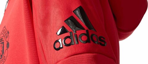 adidas Kids Manchester United Full-Zip Hoodie – Real Red/Collegiate Burgundy
