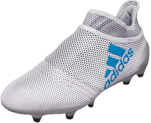 adidas Kids X 17  PureSpeed FG – White/Energy Blue