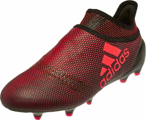 adidas Kids X 17  PureSpeed FG – Core Black/Solar Red