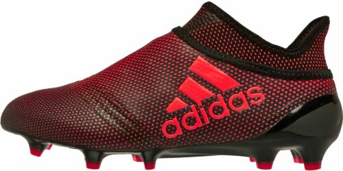 adidas Kids X 17  PureSpeed FG – Core Black/Solar Red