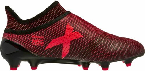 adidas Kids X 17  PureSpeed FG – Core Black/Solar Red