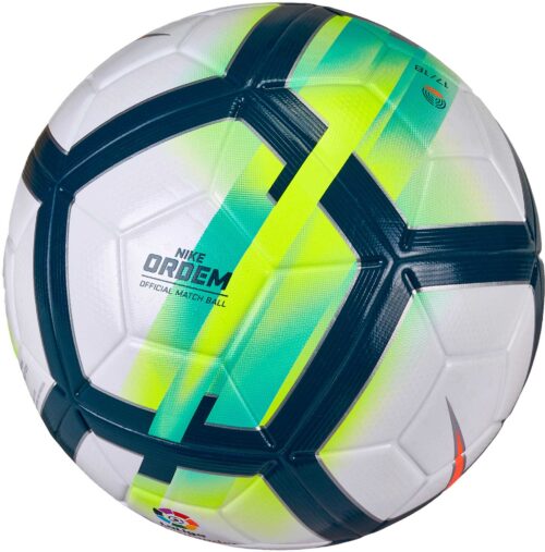 Nike Ordem V Match Ball – La Liga – White/Turquoise